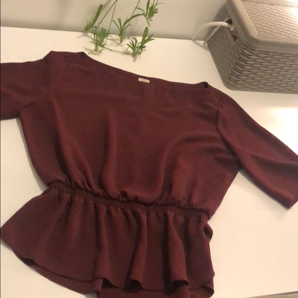 Wilfred burgundy silk blouse